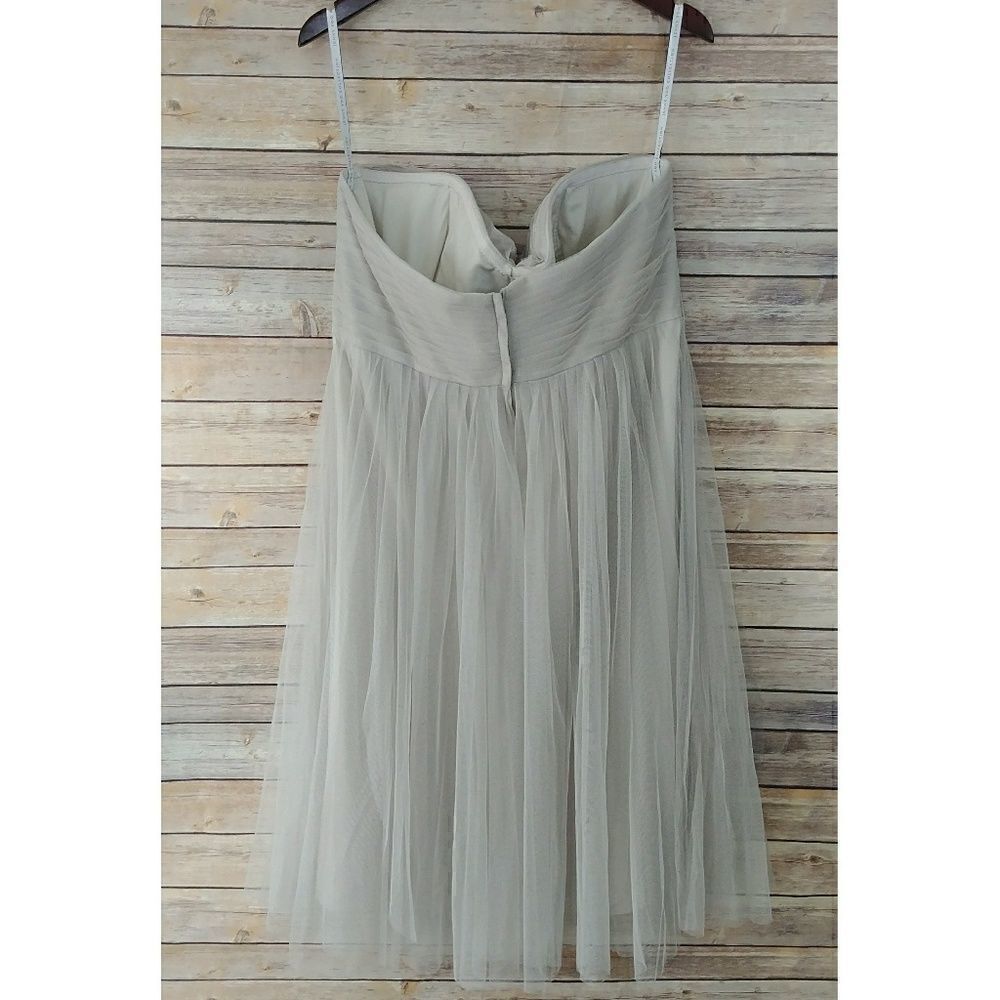 Jenny Yoo Alpine Gray Tulle Bhldn Dress 18 Grey Bridal Wedding - Picture 5 of 8